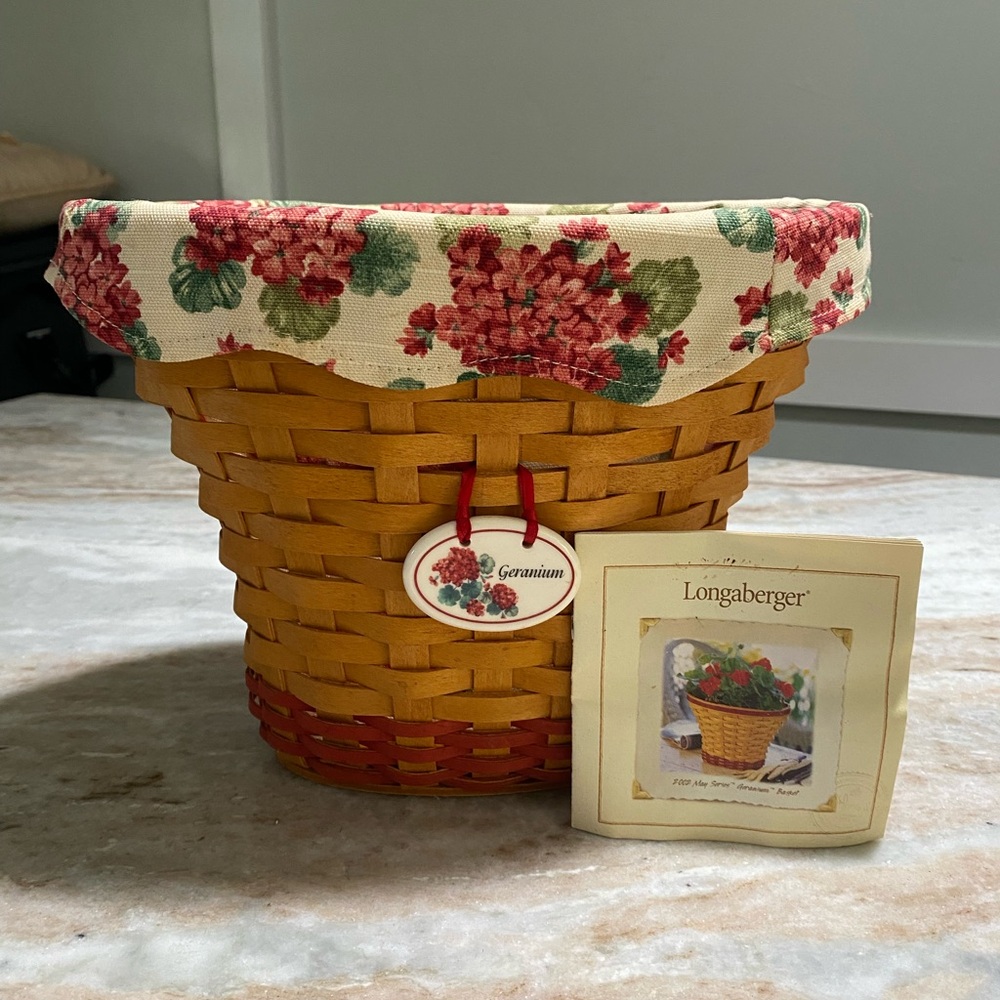 Longaberger May Geranium Basket 2002